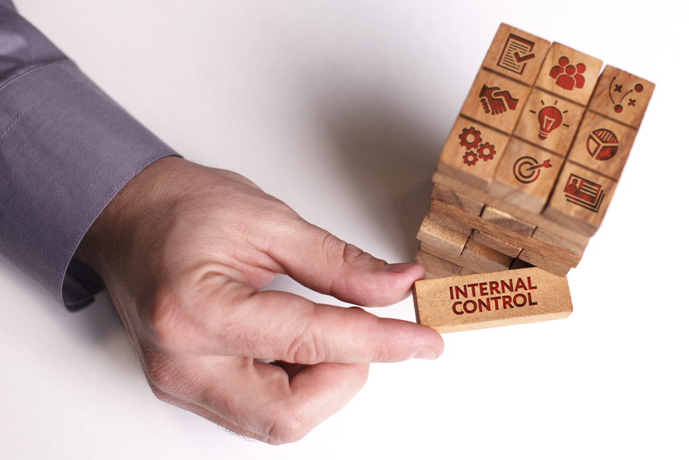 Internal Control Concept on Wooden Blocks
